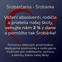 2 percentá z dane pre Šrobárku (1/4)