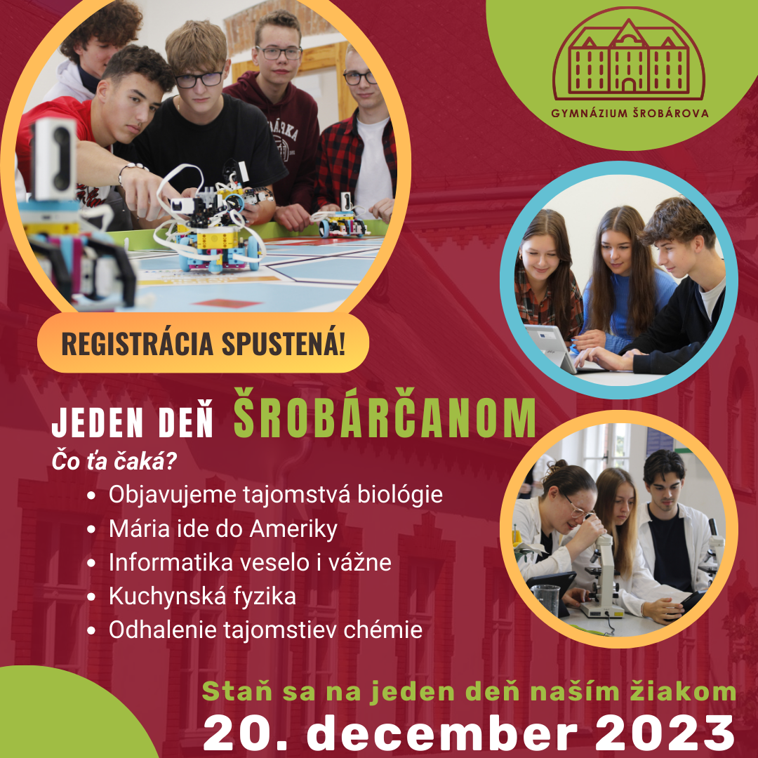 Staň sa 20. decembra 2023 na jeden deň naším žiakom