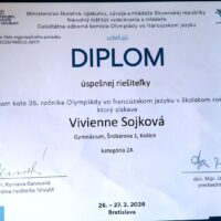 Olympiáda vo francúzskom jazyku – celoštátne kolo (2/2)